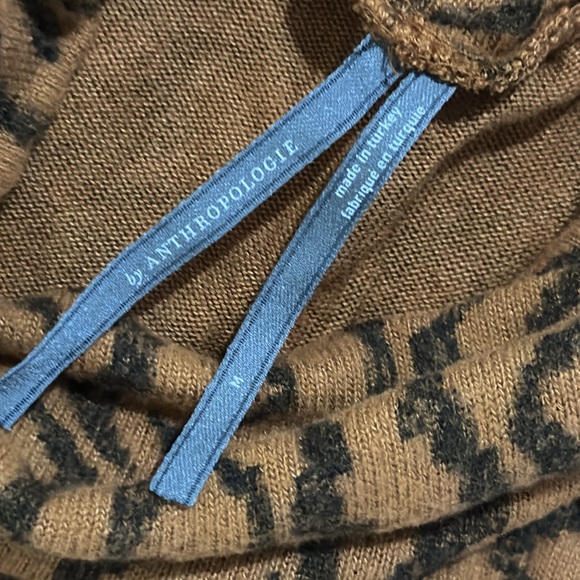 Anthropologie black and orange turtle neck top size medium - Picture 5 of 6